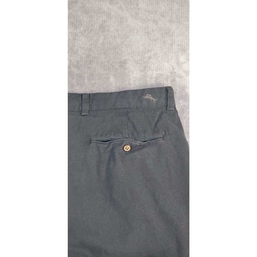 Tommy Bahama Shorts Mens Sz 35 Black Silk Cotton Flat Front Casual Summer C16 - Picture 10 of 11